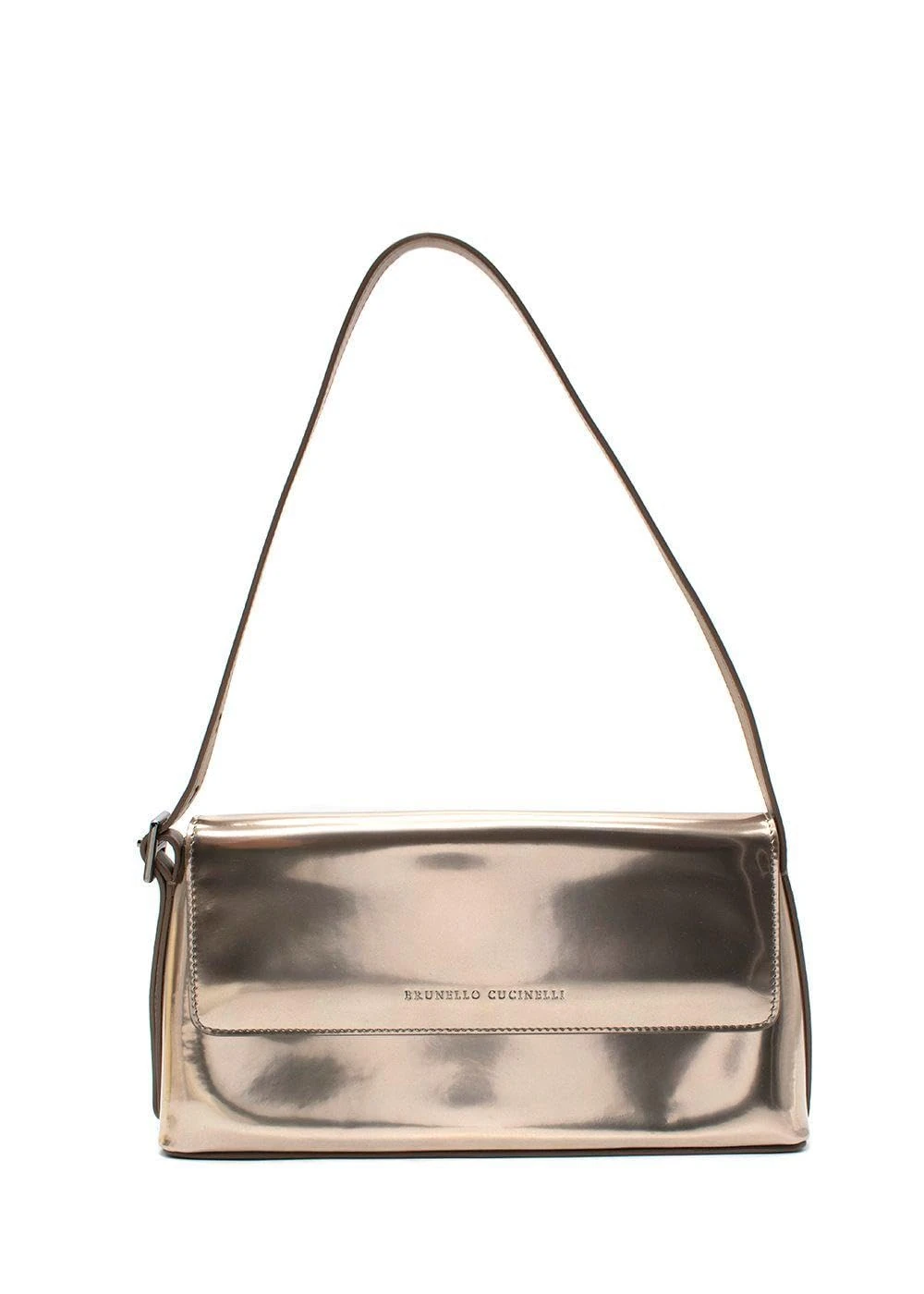 BRUNELLO CUCINELLI Pre-loved Bronze Metallic Shoulder Bag