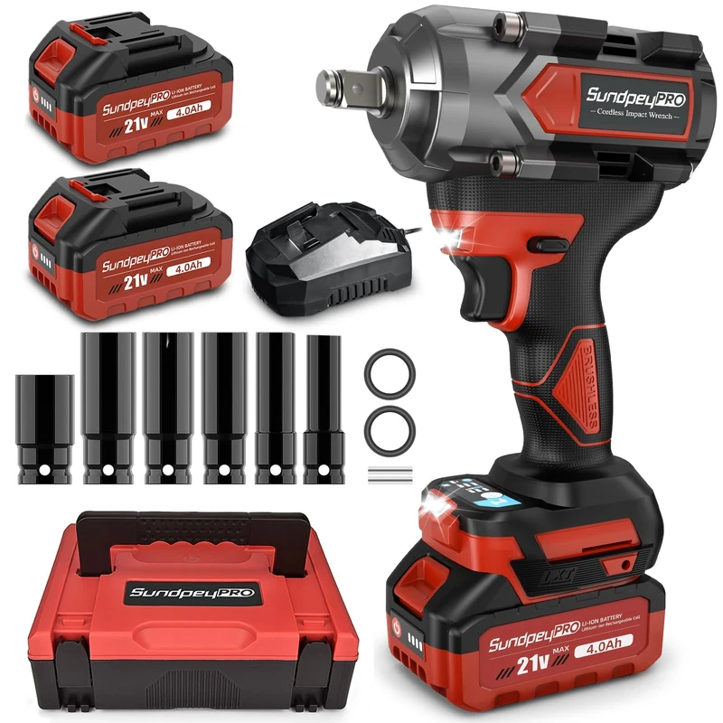 SundpeyPRO Cordless Impact Wrench 1000N·m - Impact Gun with Battery - Image 1