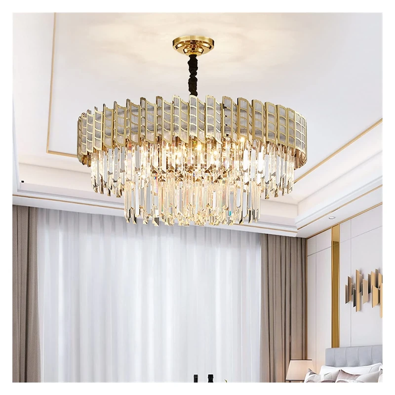 Chandelier, Modern Chandeliers Crystal LED Modern Chandelier Lamp Gold Crystal Chandelier Lightings Compatible with Living Room Bedroom Loft Light Luxury Round Crystal Indoor Lighting Modern LED Chan