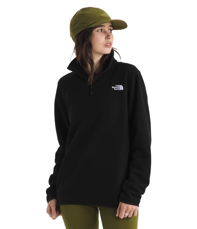 The North Face Women's Glacier Fleece 1/4 Zip Jacket, Tnf Black, M