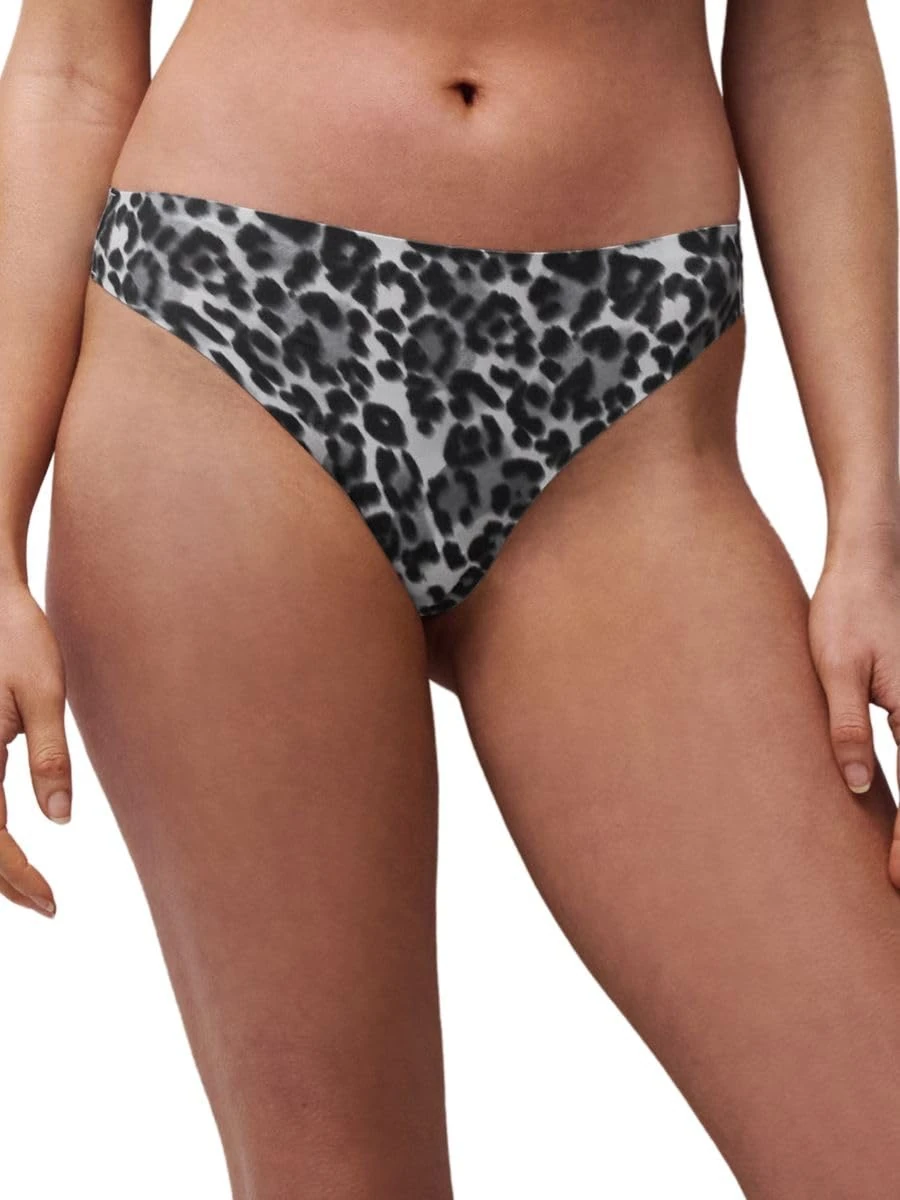 Chantelle SoftStretch Thong Grey Leopard Grey One Size