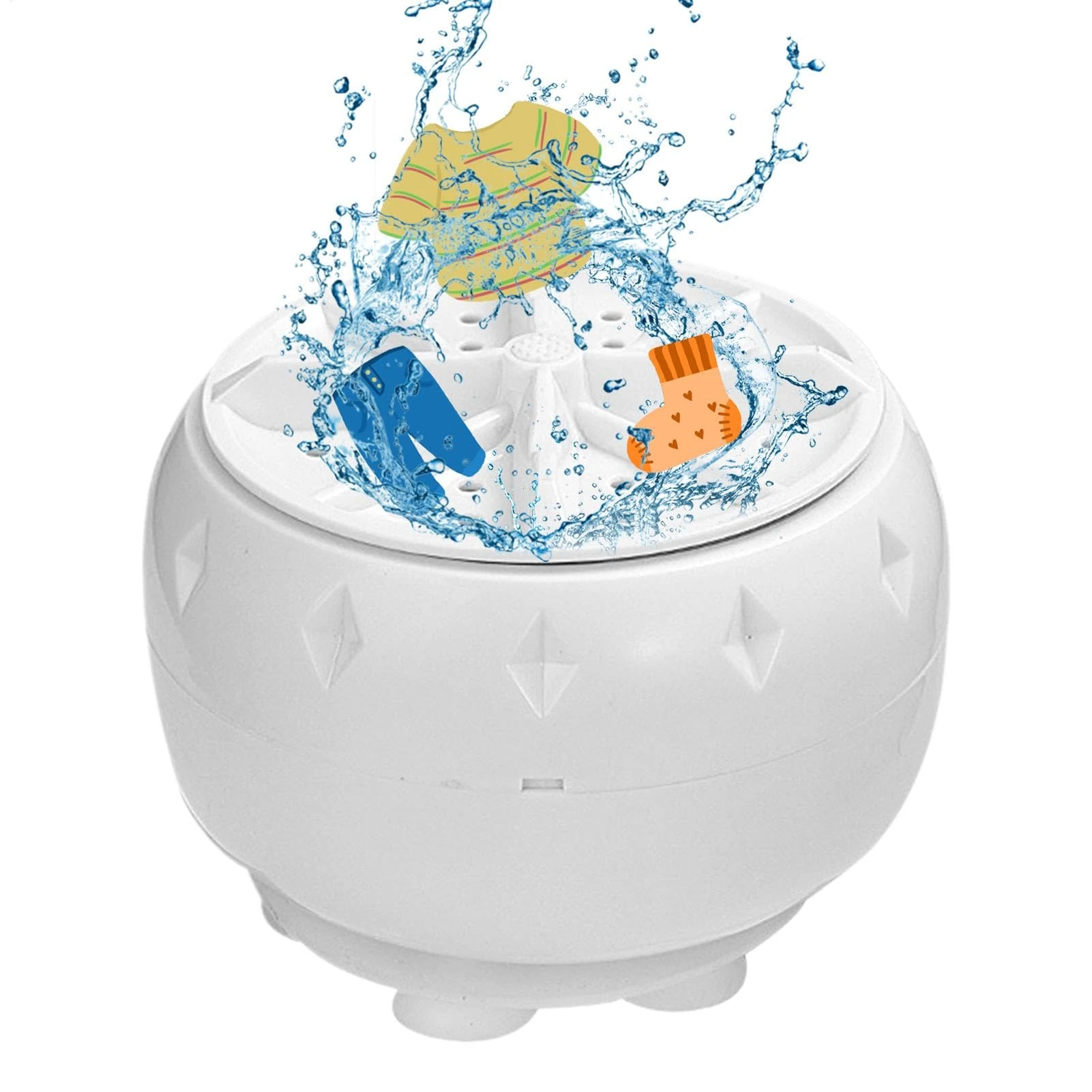 Underwear Washer, Small Washing Machine - Low Noise Automatic Turbine Small Plug-In Washing Machine - USB Cable Automatic Turbine Small Washing Machine for RV Home Travel