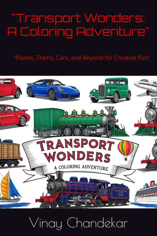 "Transport Wonders: A Coloring Adventure": "Planes, Trains, Cars, and Beyond for Creative Fun"