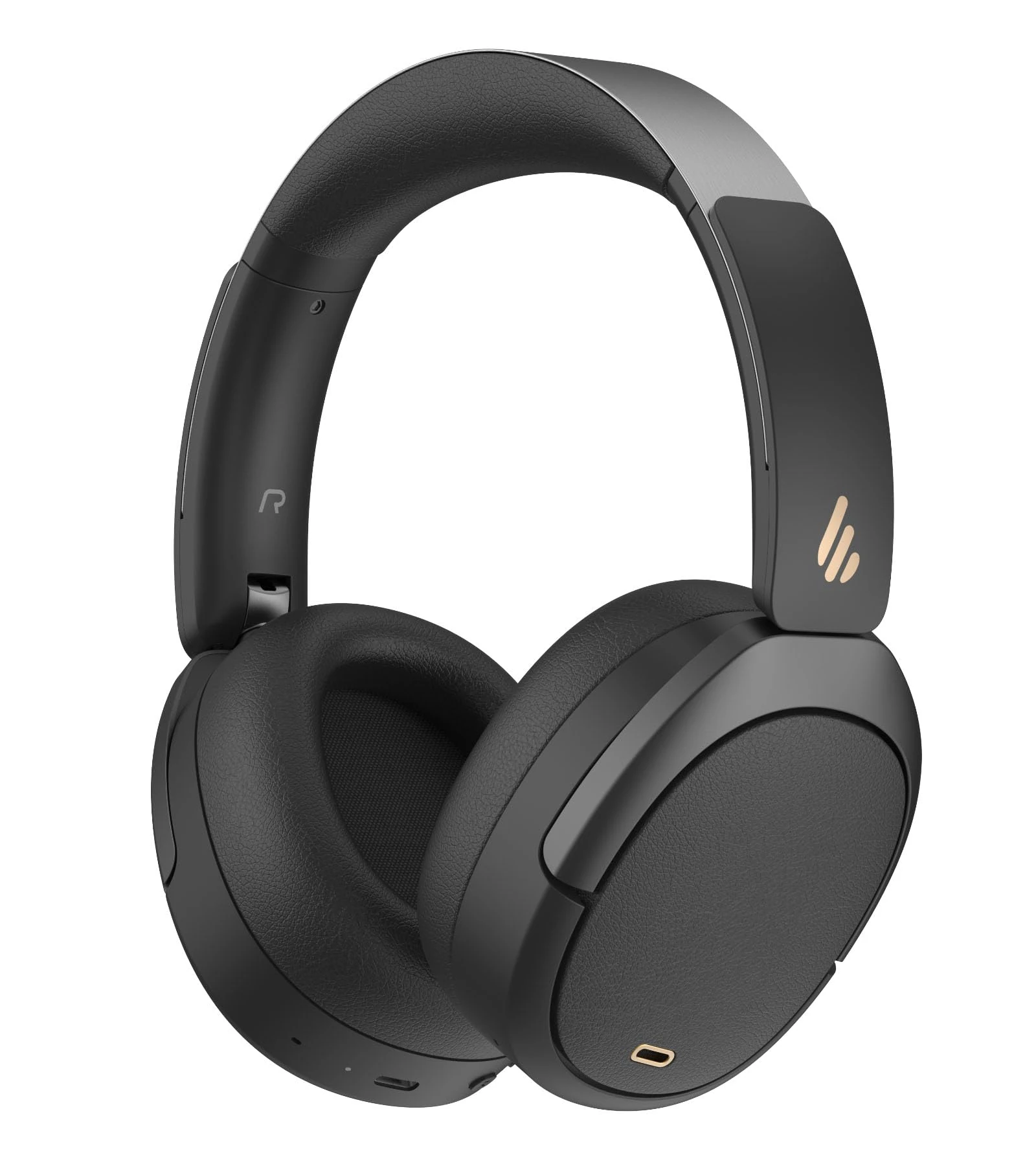 Edifier W80 Over Ear Headphones with -49dB Active Noise Cancelling, LDAC Hi-Res Wired & Wireless, AI Clear Call, Fast Charging, Multipoint Connection, Bluetooth V5.4 - Black