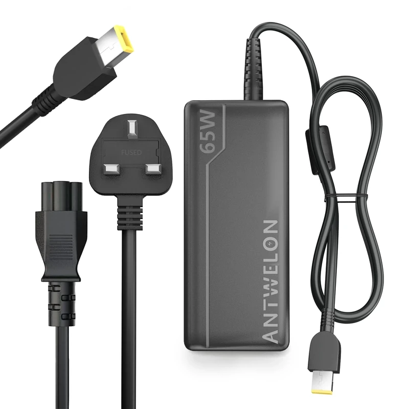 ANTWELON 65W Laptop Charger for Lenovo Thinkpad X1 Carbon T460 T460s T430 T470 T470s T440 T440S T450 T450s Yoga 260 370 E440 E550 E450 X240 X260 X270 X380 AC Adapter Power Supply Cord