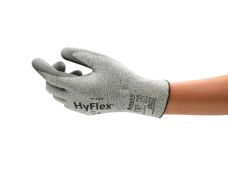 Ansell Hyflex 11-730 Safety Work Gloves Mechanical Protection, Size 6 (XS), (12 Pairs)
