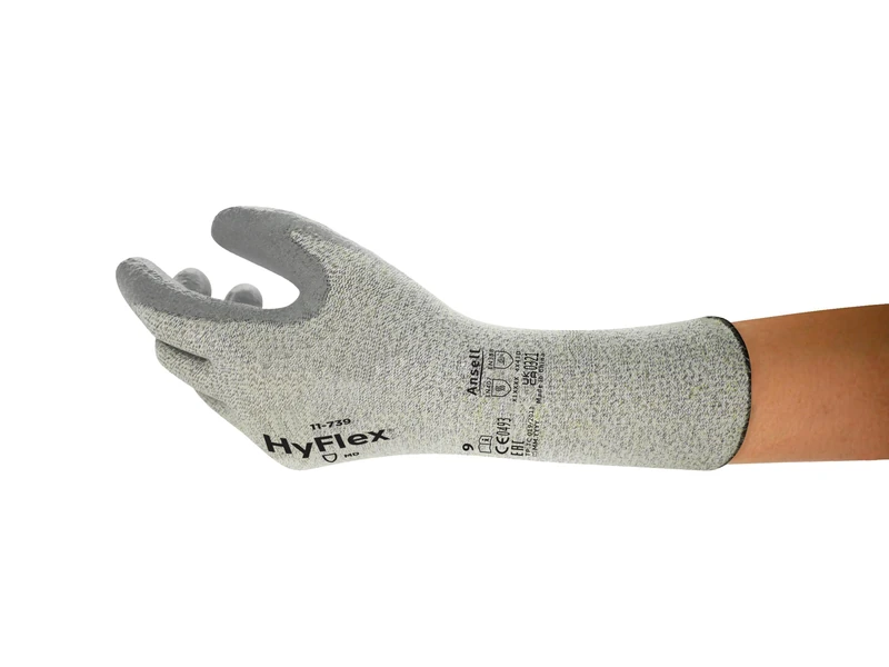 Ansell Hyflex 11-739 Safety Work Gloves Mechanical Protection, Size 9 (L), (12 Pairs)
