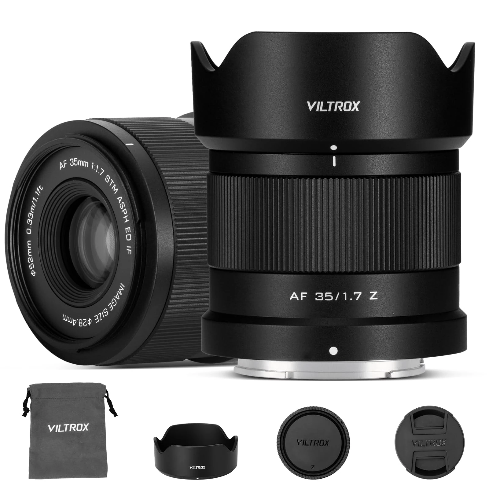 VILTROX 35mm F1.7 APS-C Prime Autofocus Lenses for Nikon Z Mount STM Camera Lenses Standard Camera Lenses Large Aperture Compatible for Nikon Z9 Z8 Z7 Z6 Z5 Z50 Z30 ZFC