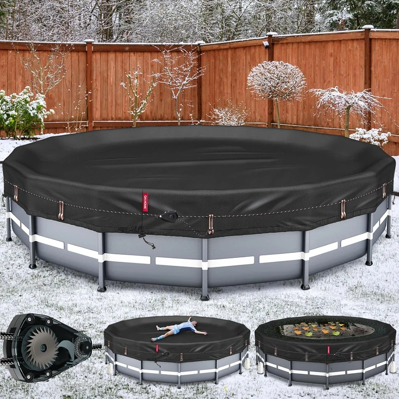 QH.HOME 14 Ft Round Pool Cover for Bestway Intex Coleman
