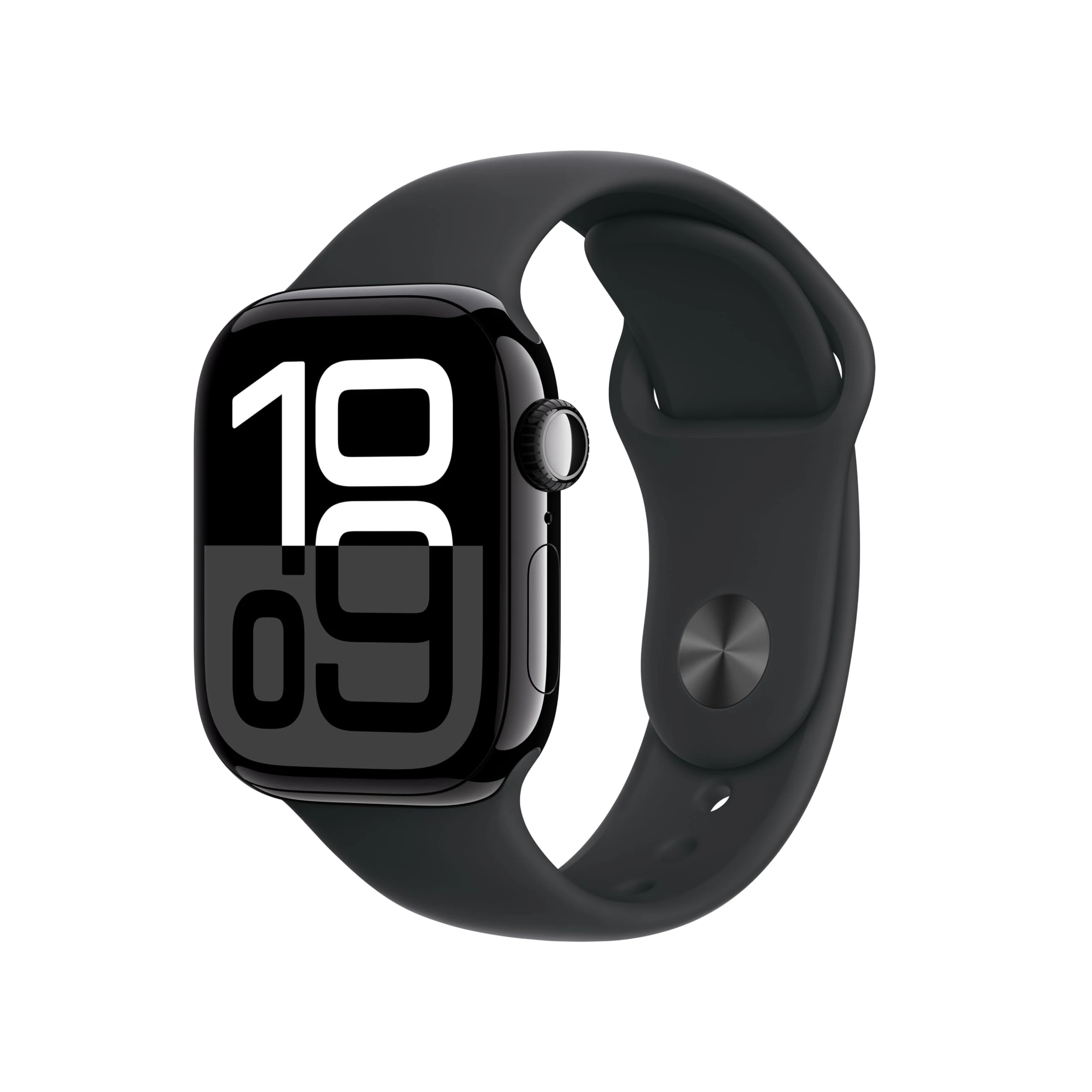 Apple Watch Series 10 [GPS+ Cellular, 42mm] - Black Aluminum Case with with Black Sport band, S/M (Renewed)