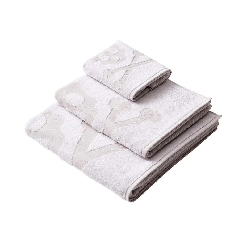 Scalpers Skull Bath Towel Set (Vanity 30 x 50 cm + Hands 50 x 90 cm + Bath 70 x 140 cm) 100% Cotton White Home
