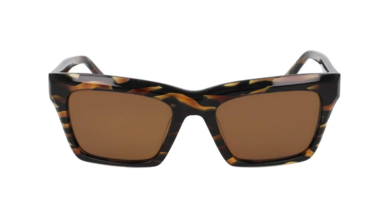 DONNA KARAN Women's Sunglasses DO515S - Brown Horn with Solid Brown Lens