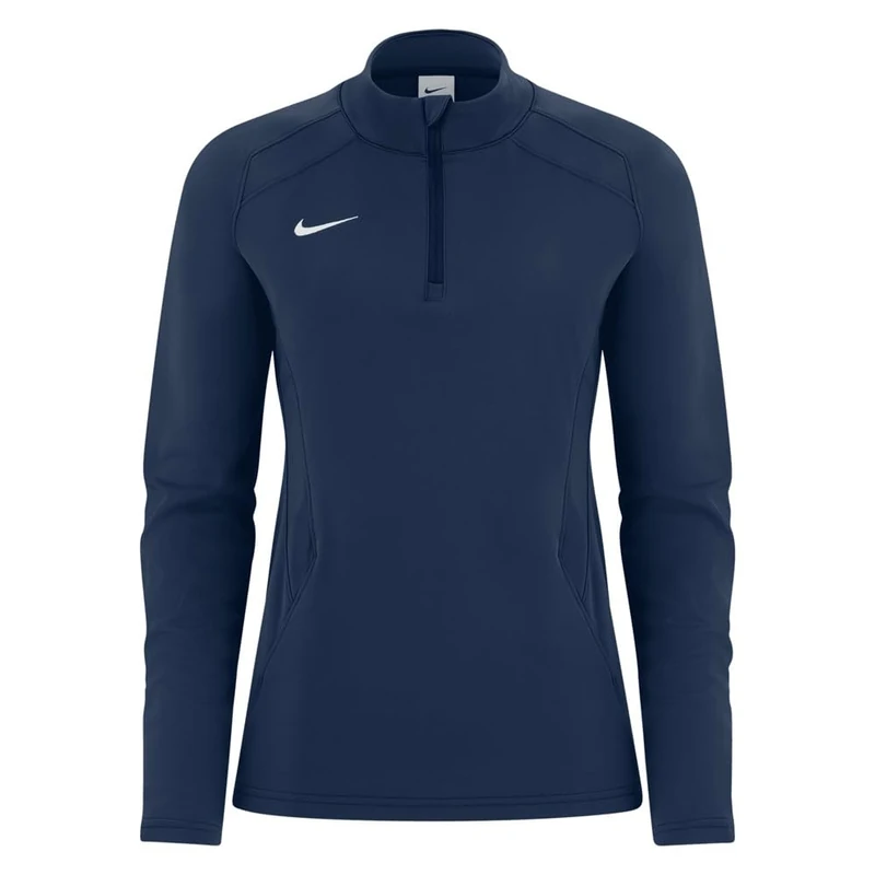 Nike Womens Training 1/4 Zip Midlayer TEES and T-Shirts, Obsidian, M