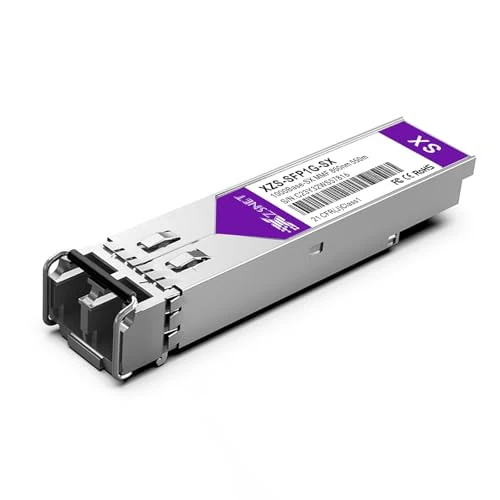 XZSNET 1000BASE-SX SFP Transceiver, 1.25G SFP to LC Multimode Fiber Module Compatible with Cisco GLC-SX-MMD, Ubiquiti UniFi UF-MM-1G, Mikrotik, Meraki, Netgear AGM731F, D-Link and More, 1 Pack