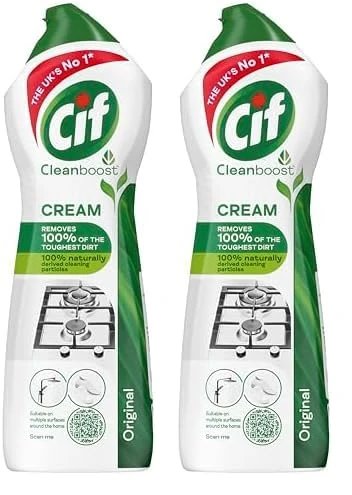 Cif Original Cream Cleaner 100% tough dirt removal multipurpose surface cleaner 750 ml (Pack of 2)