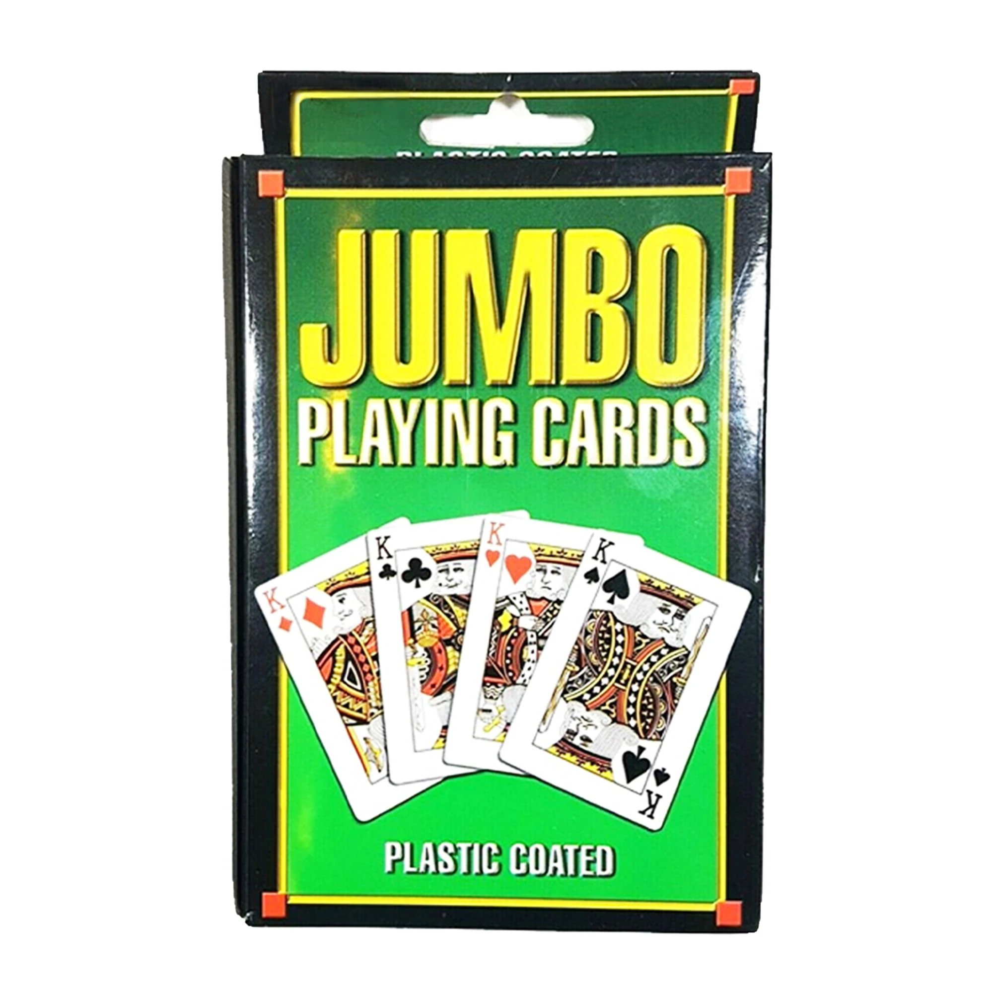 Jumbo Playing Cards Plastic Coated Complete 52 Main Cards & 2 Joker Deck Waterproof Playing Card for Kids, Children, Girls & Adults by Zinnia