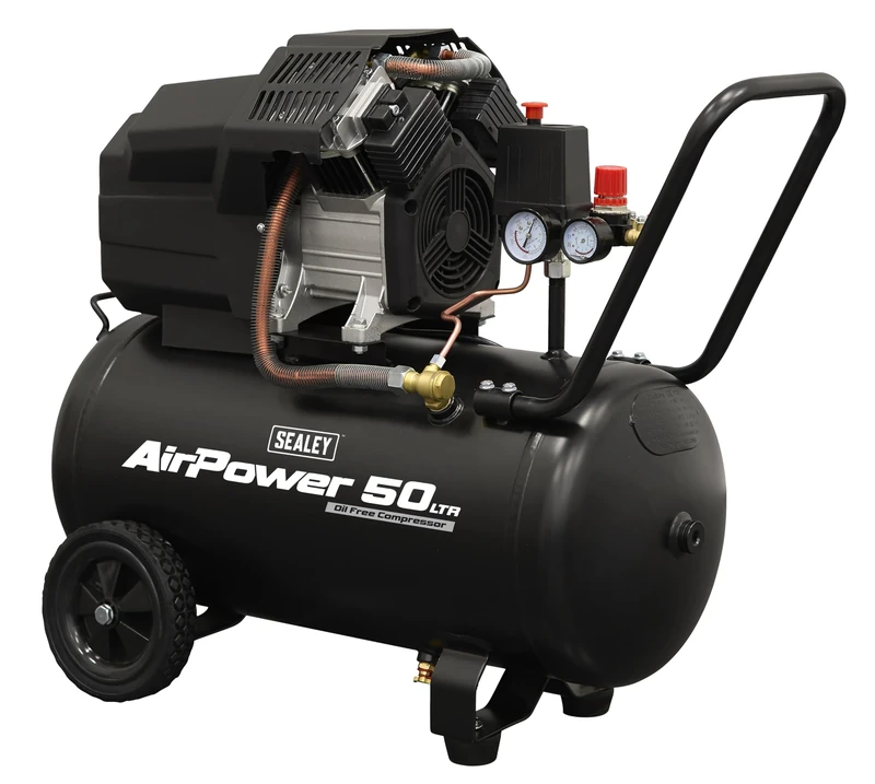 Sealey V-Twin Oil Free Direct Drive Air Compressor, 50L, 3hp - SAC5002