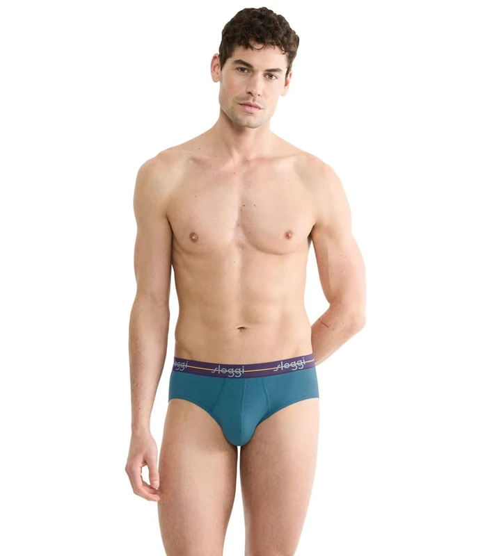 Sloggi Men's Briefs (Pack of 2), Turquoise - Dark Combination, 8