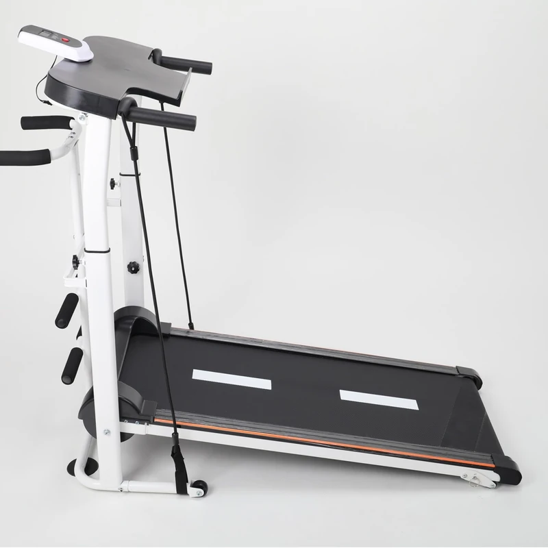 TechFit Folding Mechanical Treadmill, Running Surface 100 x 35 cm, Maximum 100 kg, Compact and Space-Saving, Ideal for Walking or Lightweight Jogging, Easy to Store Thanks to Folding Design