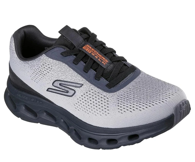 Skechers Men's Go Walk Glide Step 2.0 Vic Sneaker, Gray/Black, 9.5 UK