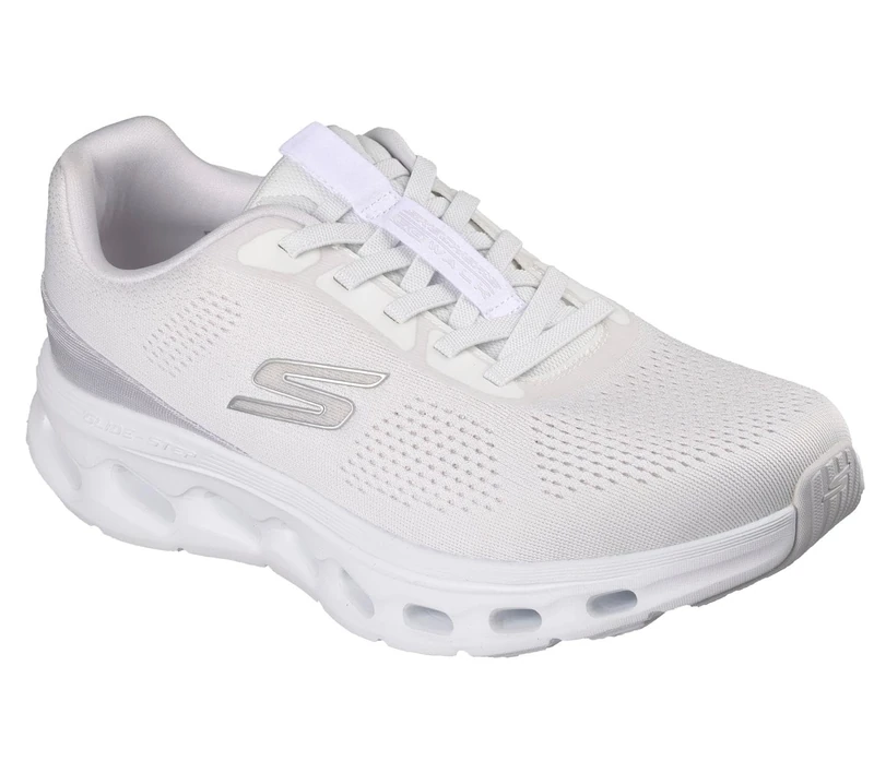 Skechers Men's Go Walk Glide-Step 2.0 Vic Sneaker, White Textile/Trim, 7 UK