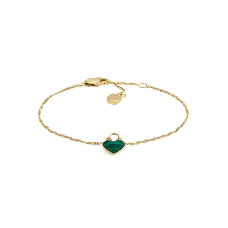 FOSSIL Women's Stainless steel with lobster clasp closure slim chain bracelet