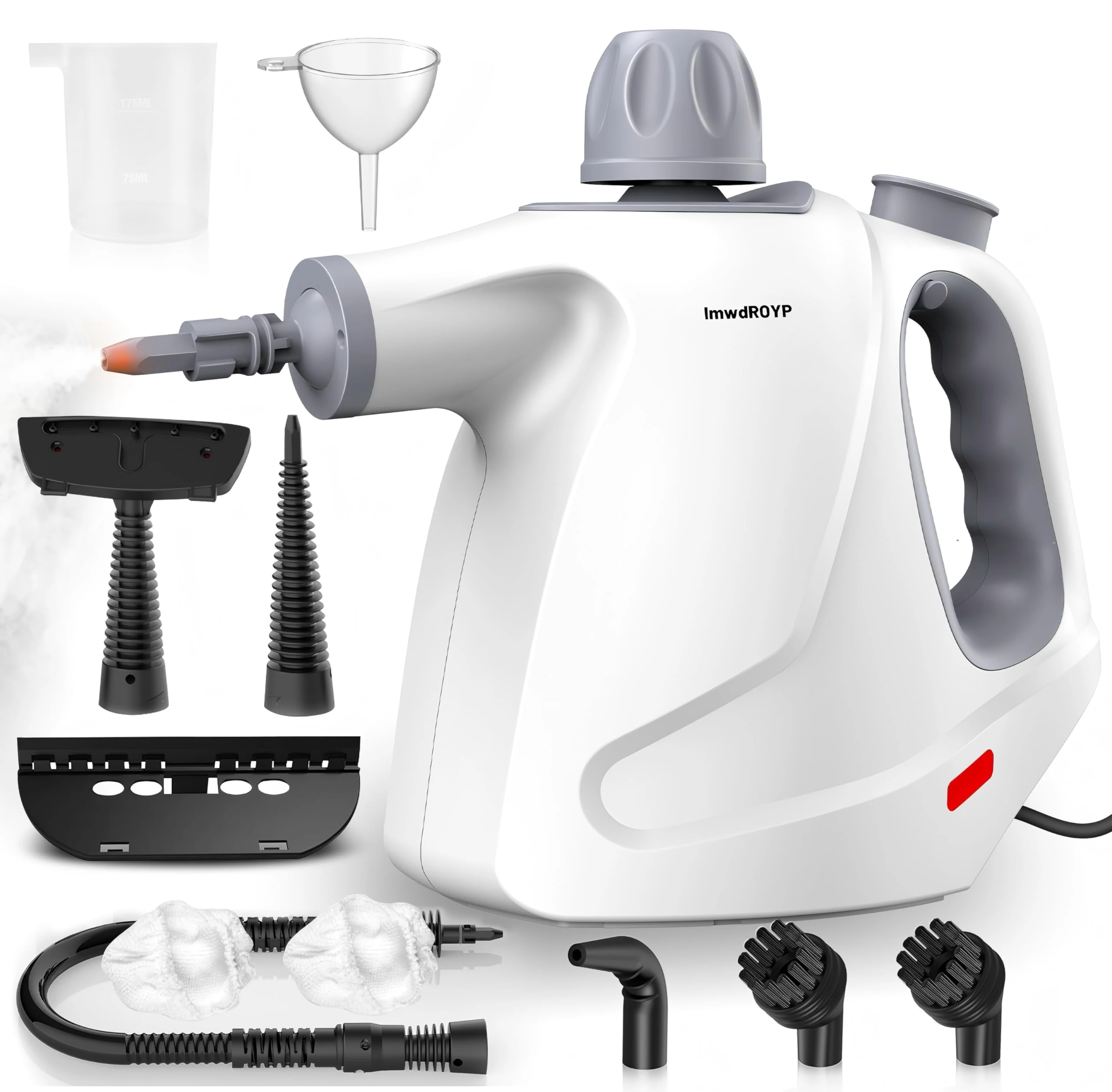 ImwdROYP Handheld Steam Cleaner, 450ml Capacity Portable High Pressure Steam Cleaner with 11 Accessories, Easy And Effortless Steam Cleaner Handheld for Kitchen, Sofa, Car, Floors And Windows