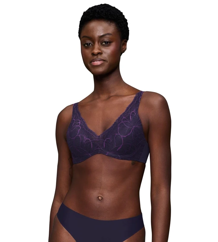 Triumph Women's Body Make-Up Illusion Lace WP Bra, Prussian Blue, 32D