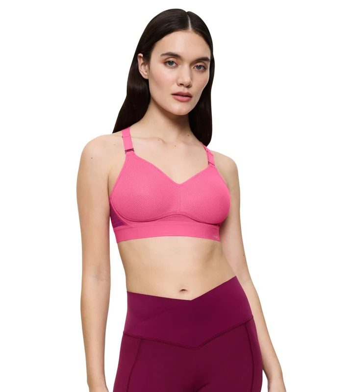 Triumph Triaction Hybrid Lite P Ex Sports Bra for Women, Glam Pink, 36C