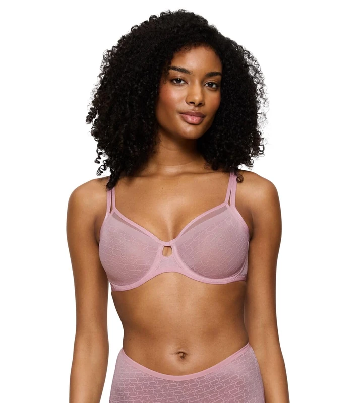 Triumph Women's Triumph Signature Sheer W01 EX Minimiser Bra, with Underwire, Unpadded, Adjustable Straps, 34D