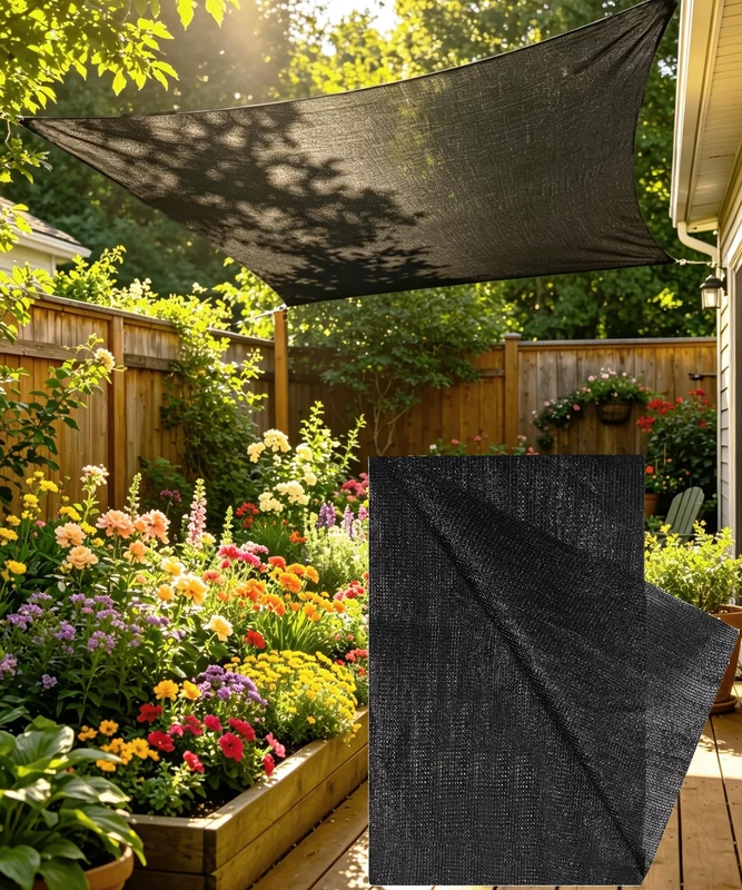 e.share Black 90%-95% Sun Block Shade Cloth 10FT x 100FT, Heavy Duty Sun Mesh Roll for Garden Plants Greenhouse Vegetables Patio Chicken Coop Kennel Pool Car Cover