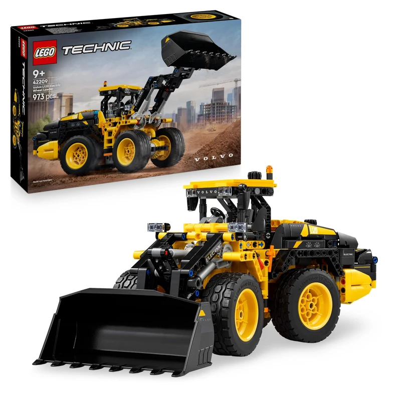 LEGO Technic Volvo L120 Electric Wheel Loader - Construction Vehicle Toy with Articulated Steering and Moving Shovel - Birthday Gift for 9+ Year Old Boys - 42209