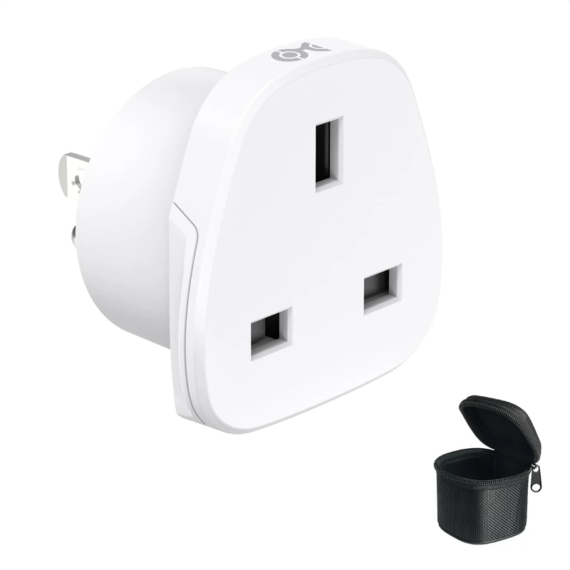 Cable Matters UK to US Plug Adaptor, Type B USA Travel Adapter, Grounded American Plug Adapter Works in United States/Canada/Mexico/Thailand, CE & RoHS Certified