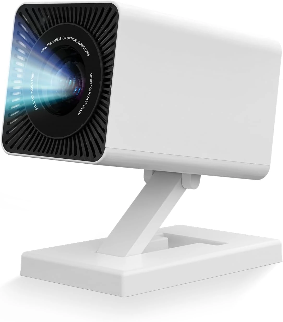 Mini ProjectorProjector with WIFI 6 and Bluetooth, 4K 1080P Support Portable Projector Movie Auto Keystone for Laptop, PC, Smartphone