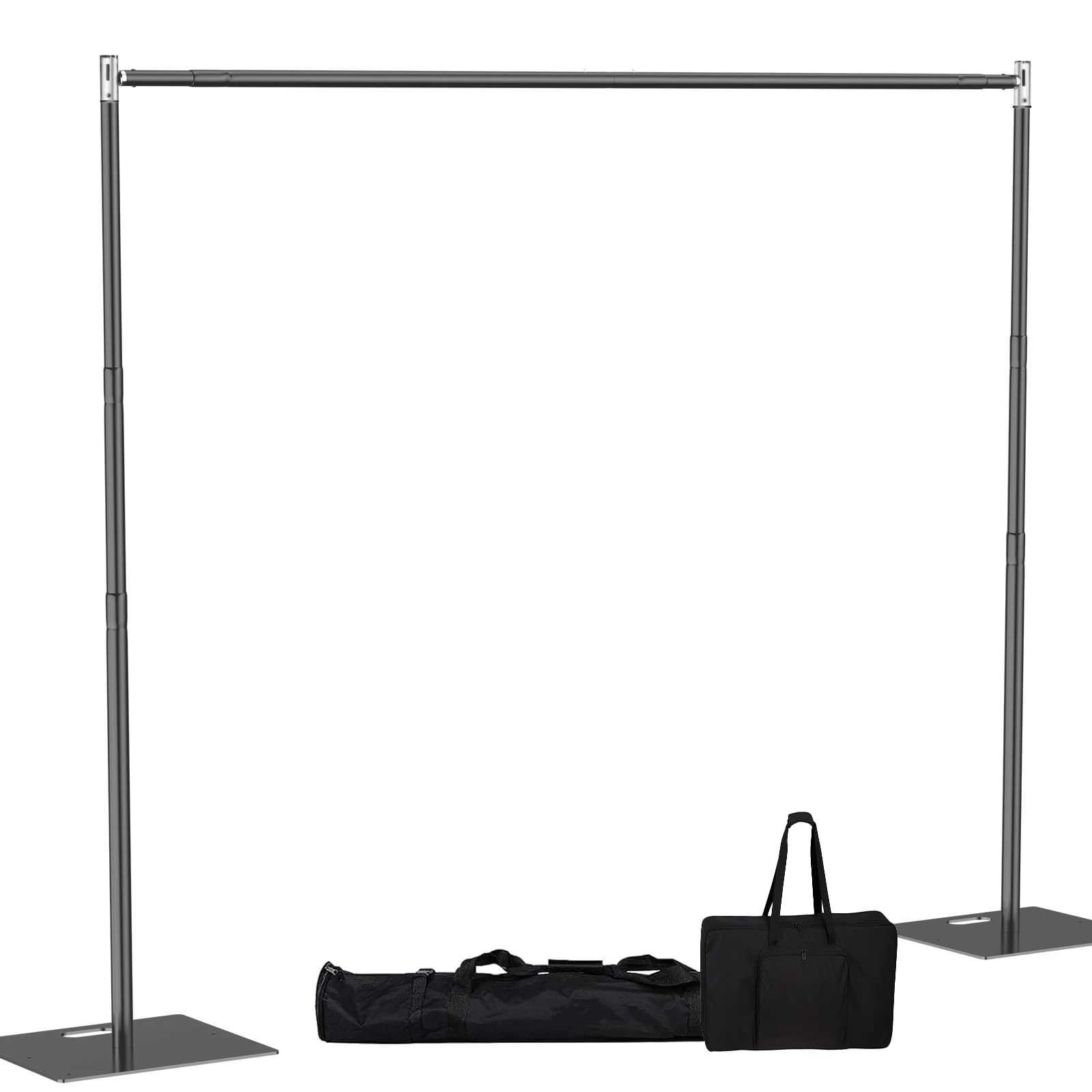 HAYOHRT 10x10 ft Pipe and Drape Backdrop Stand Kit Heavy Duty Backdrop Stand Adjustable Photo Background with Metal Base for Parties Wedding Video Studio Birthday Background Stand