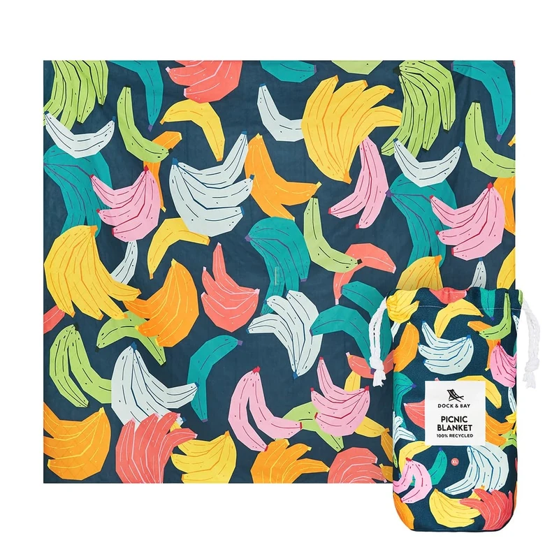 Dock & Bay Picnic Blanket - Quick Dry & Water Resistant - 100% Recycled Materials - Large (66x66) - Banarama