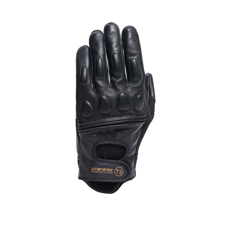 Dainese - Blackjack 2 Gloves Vintage Leather Motorcycle Gloves, Men, Black/Black, XL
