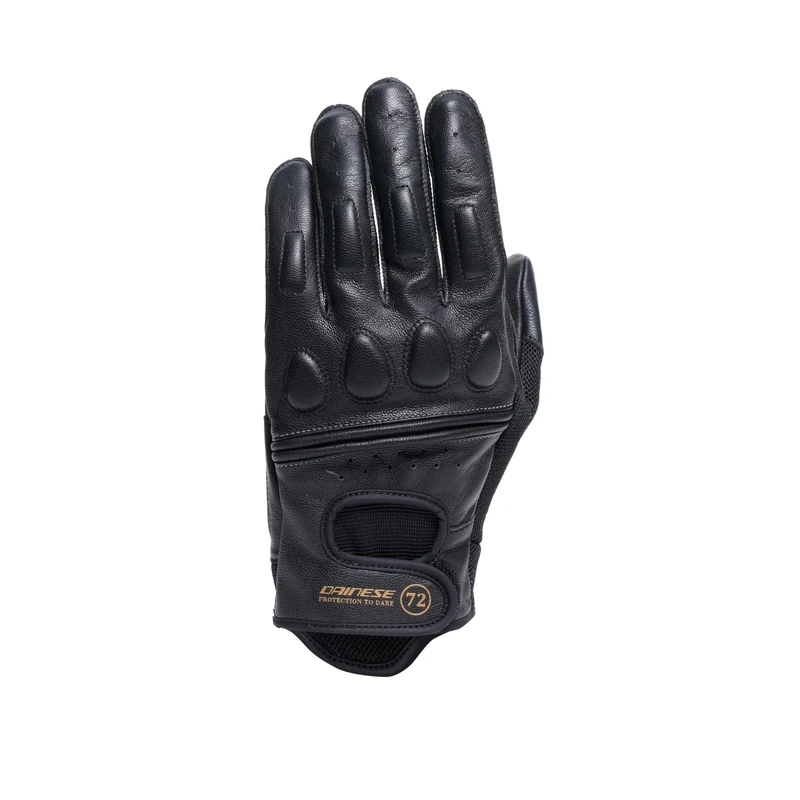 Dainese - Blackjack 2 Gloves Vintage Leather Motorcycle Gloves, Men, Black/Black, M