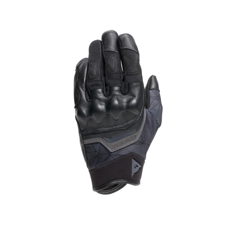 DAINESE - Ermex Gloves, Summer Motorcycle Gloves, Breathable with Mesh Inserts, Rigid Knuckle Protectors, Leather Reinforcements, Touchscreen, S, Black and Anthracite