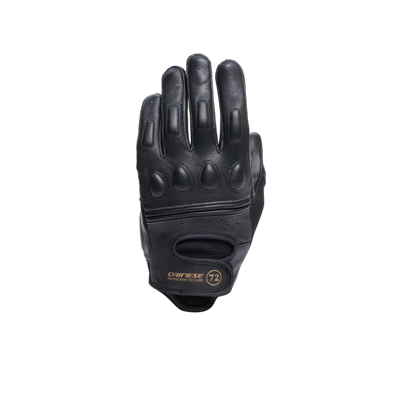 Dainese - Blackjack 2 Gloves Wmn Vintage Leather Motorcycle Gloves for Women, Black/Black, M
