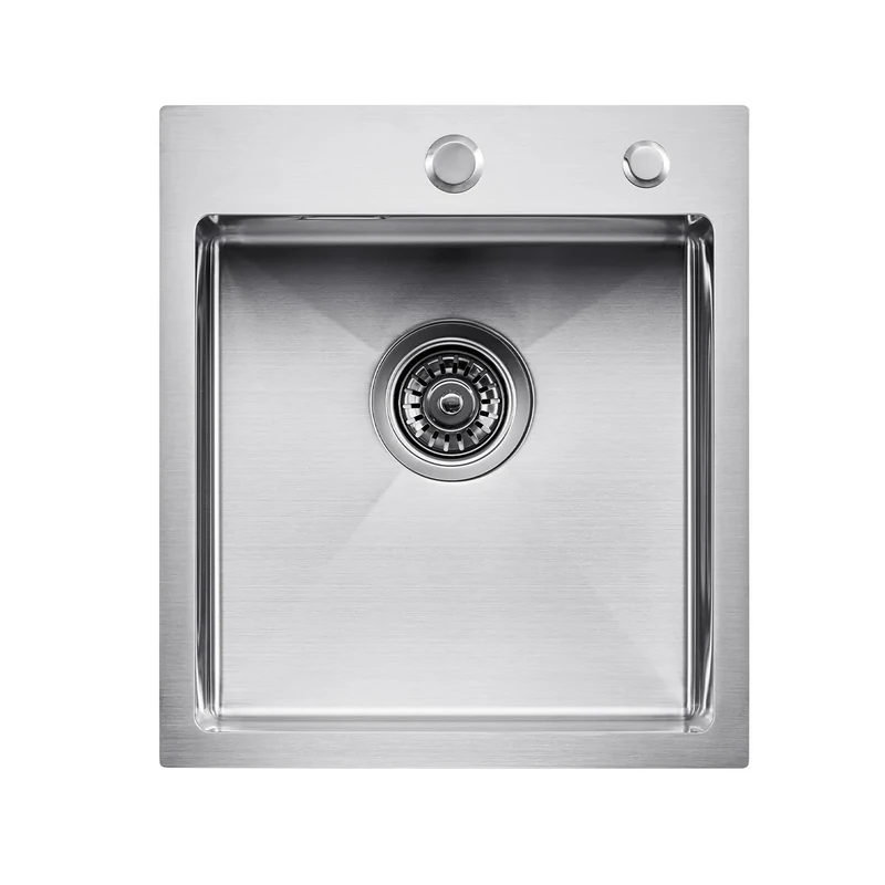 VEVOR 40cm Kitchen Sink Workstation, 304 Stainless Steel Top Mount Sinks, Drop-in Single Bowl Farmhouse Basin with Accessories, Household Dishwasher Sinks for RV, Prep Kitchen, Laundry Room, Bar