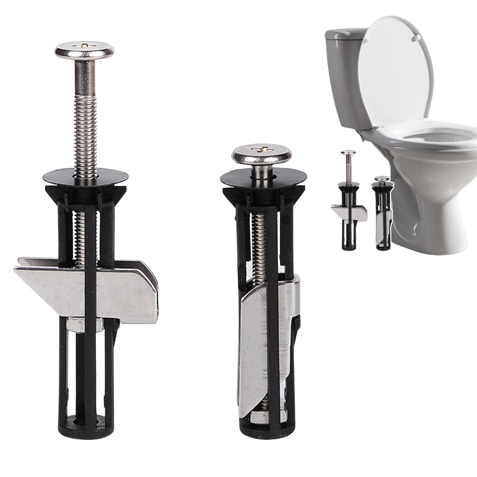 Heavy Duty Toilet Seat Fastener Bolt Kit, Toilet Seat Bolts, Toilet Seat Screws Replacement Kit, Toilet Seat Locking Bolt, Toilet Seat Fittings (2)