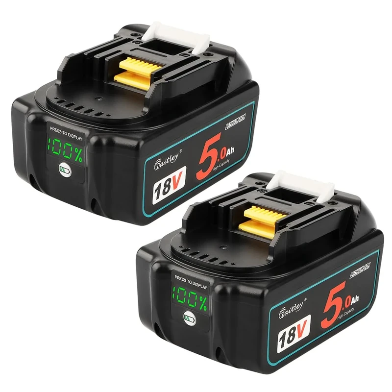 Power Elektro 2Pack 1850 5.0Ah 18v LXT Lithium -Ion Battery compatible with makita BL1830 BL1840 BL1850B BL1860 18v tools with LED indacter