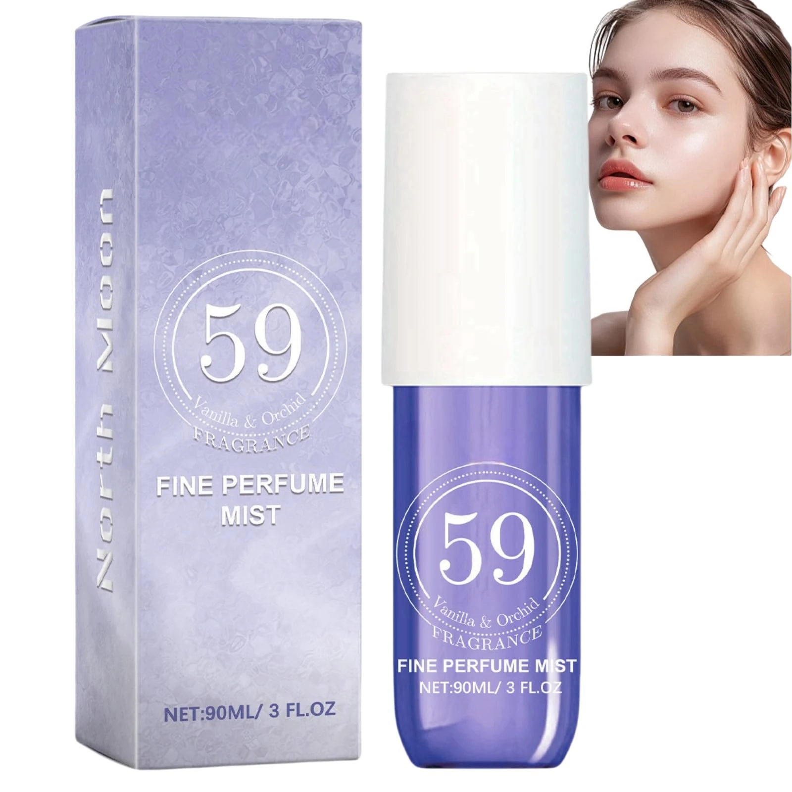 59# Fruity Body Spray,90ml Hair Perfume for Women,Fruity and Floral Body Fragrance,Hair and Body Mist,Long Lasting Oil Perfume Women,Pheromone Body Perfume,Natural Moisturizing Body S-plash For Women