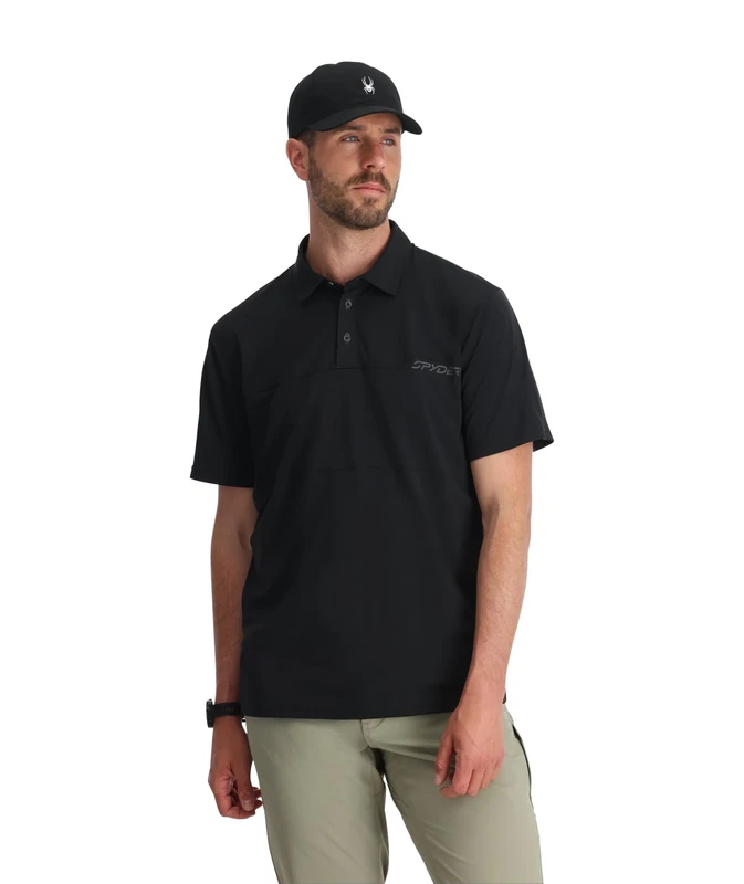 Spyder Links SS TECH Polo, Men's, Black, M - Image 1