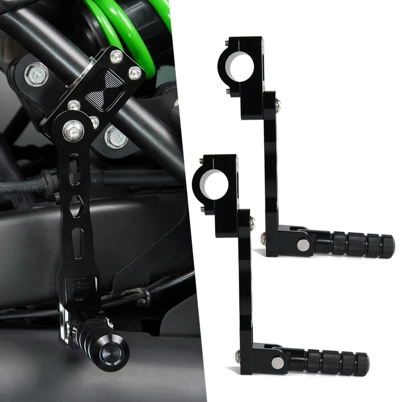Xitomer 1 1/4" Foot pegs Adjustable Highway Peg Mounts Compatible with KLR 650, VERSYS 650 KLE650, VULCAN Series, Concours 14, ELIMINATOR Motorcycle Highway Peg Mounts Footrest (165mm)