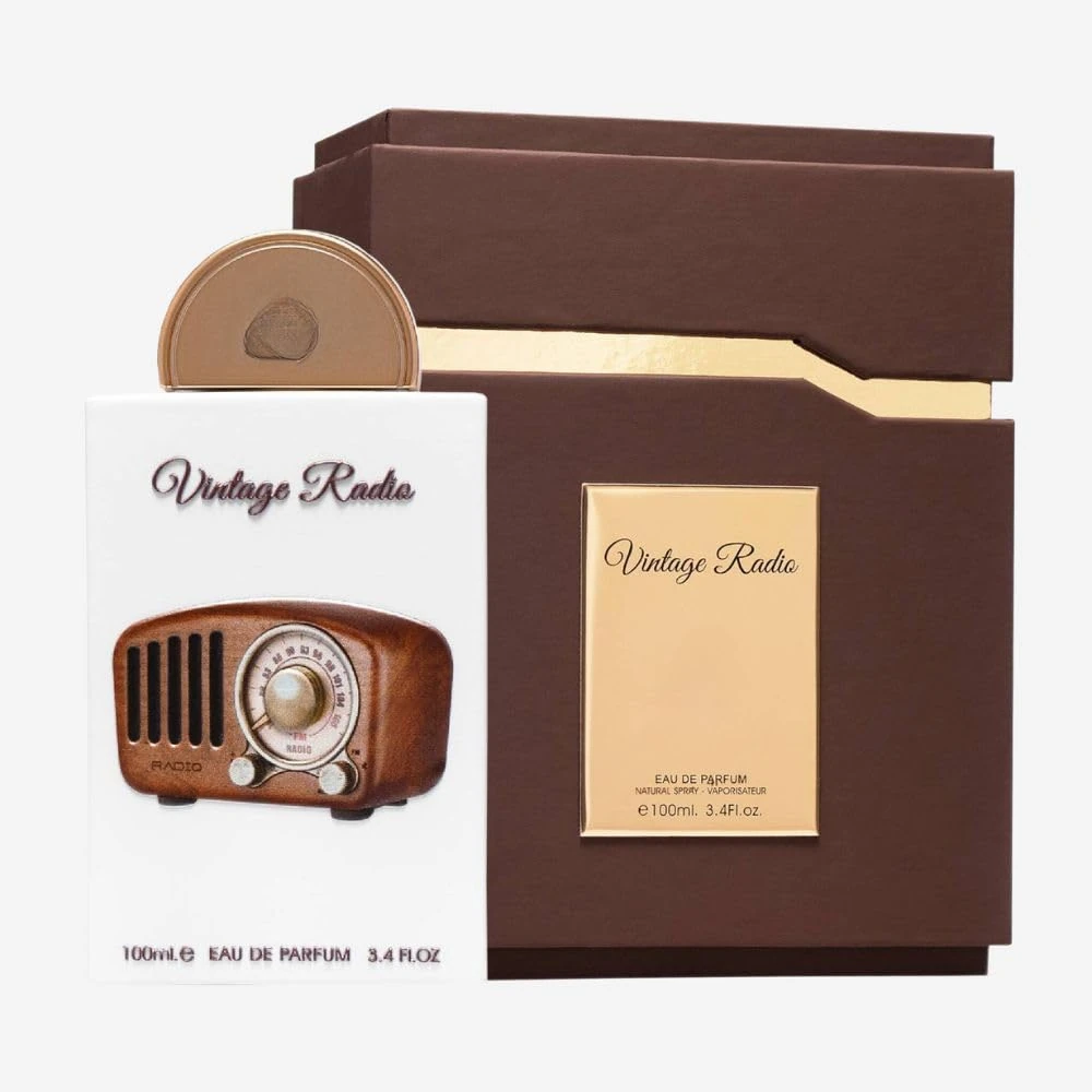 Vintage Radio Perfume - Luxury Unisex Fragrance - Woody Scent - Arabian UAE Dubai Spray - Eau De Parfum 100ml