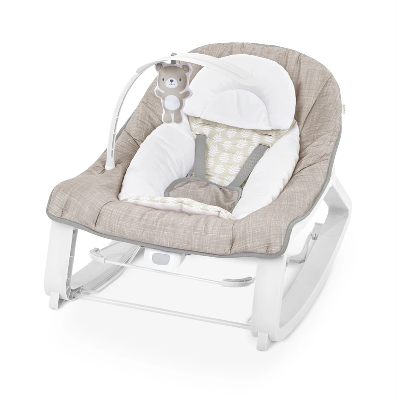 Ingenuity Keep Cozy 3-in-1 Grow with Me Vibrating Baby Bouncer Seat & Infant to Toddler Rocker, Vibrations & Toy Bar, 0-30 Months Up to 40 lbs - Linden