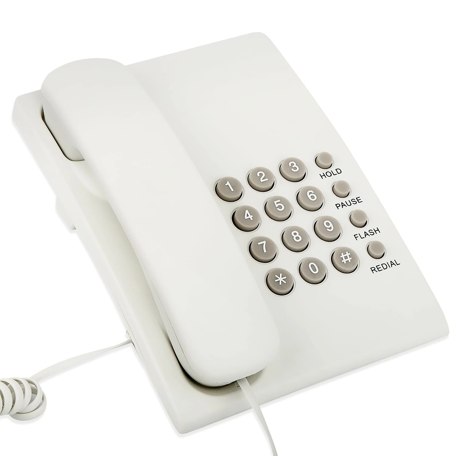 Uvital Landline Phone for Home, Basic Model Desktop Telephone for Home/Hotel/Office, Easy to Operate Landline Telephone with Ringer Volume Control(White)