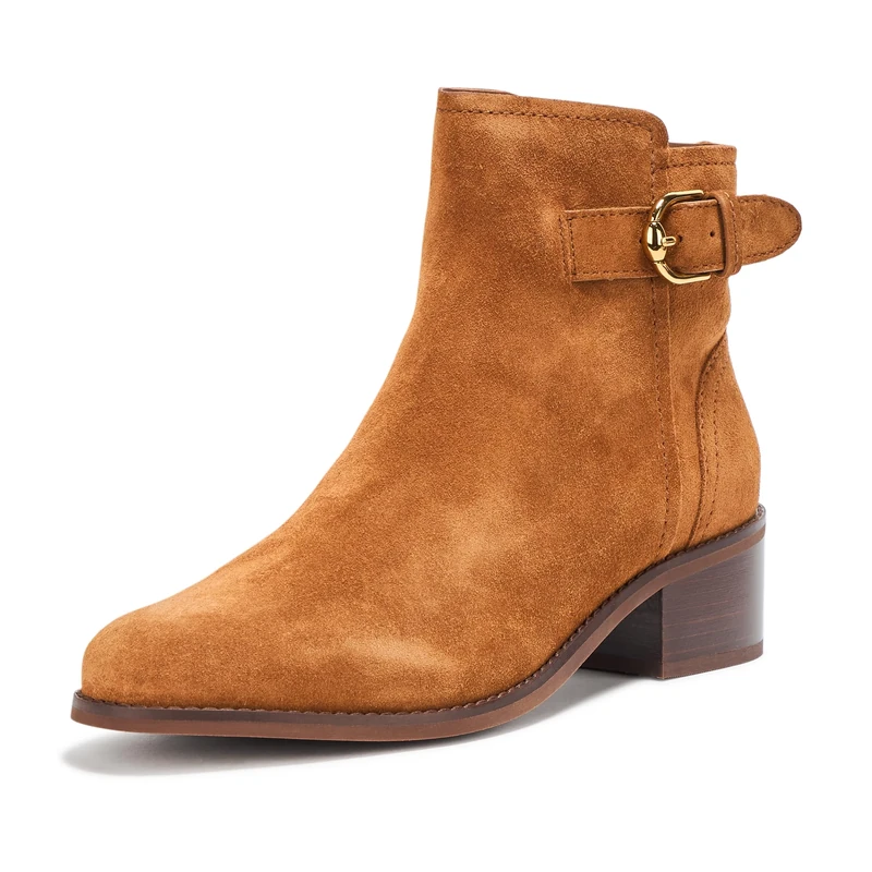 Cole Haan womens Hanover Buckle Ankle, Tobacco Suede, 3 UK